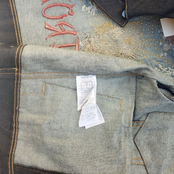 New GUESS Men's Rex Denim Embroidery Jacket - Picture 10 of 11